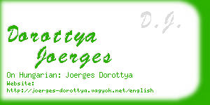 dorottya joerges business card